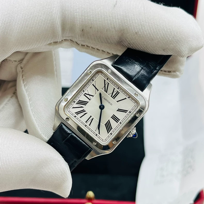 Cartier Santos WSSA0023 ladies watch, quartz movement-3