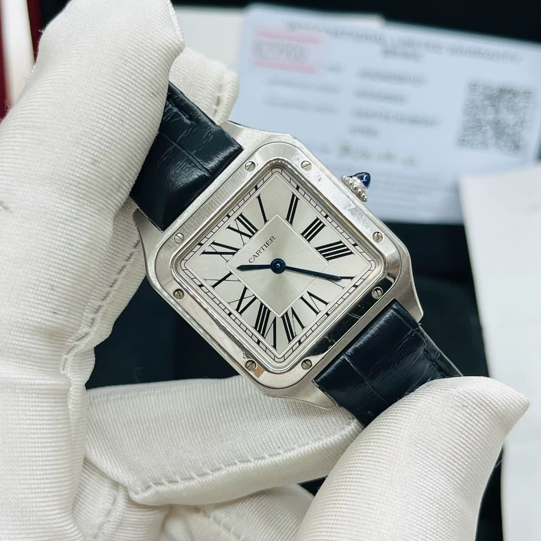 Cartier Santos WSSA0023 ladies watch, quartz movement-2